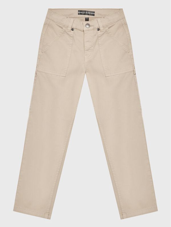 Guess Guess Текстилни панталони L3RB10 WEDY1 Бежов Relaxed Fit