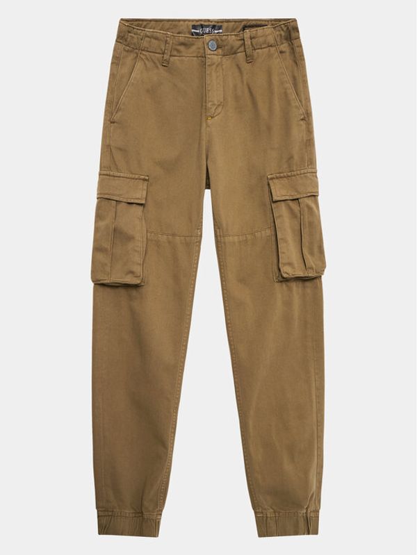 Guess Guess Текстилни панталони L3YB04 WE1L0 Зелен Relaxed Fit