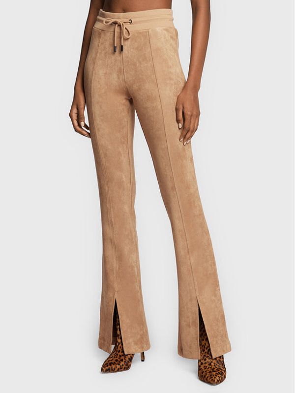 Guess Guess Текстилни панталони Stela W2BB23 KAUJ2 Кафяв Slim Fit