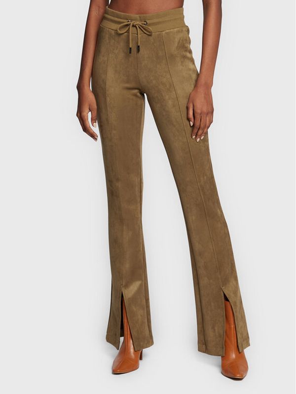 Guess Guess Текстилни панталони Stela W2BB23 KAUJ2 Зелен Slim Fit