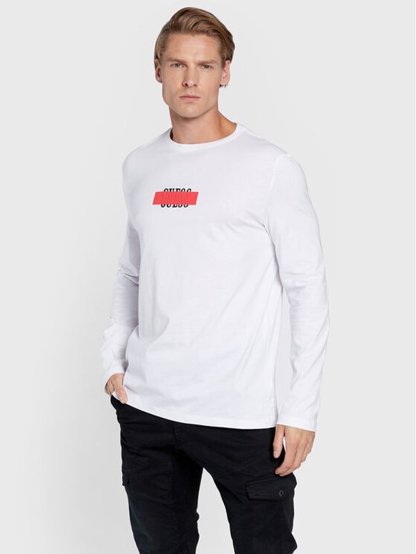Guess Guess Тениска с дълъг ръкав Ardis M2BI34 I3Z14 Бял Regular Fit