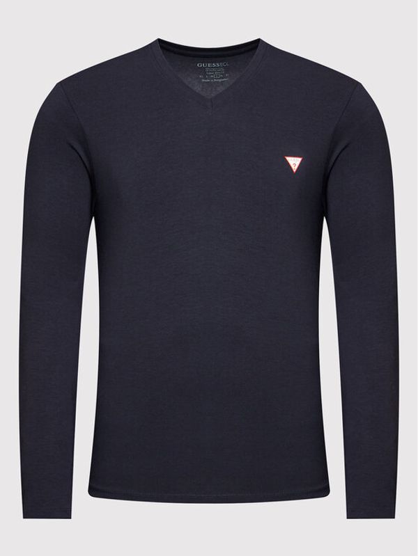 Guess Guess Тениска с дълъг ръкав M2YI08 J1311 Тъмносин Super Slim Fit