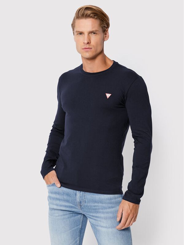 Guess Guess Тениска с дълъг ръкав M2YI28 J1311 Тъмносин Super Slim Fit
