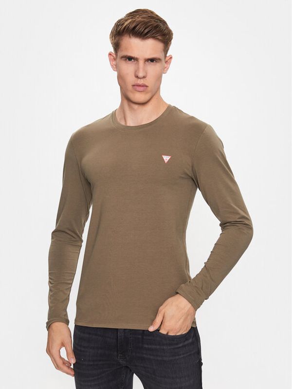 Guess Guess Тениска с дълъг ръкав M2YI28 J1314 Зелен Slim Fit