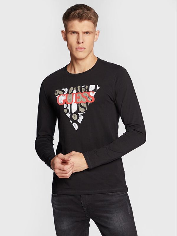 Guess Guess Тениска с дълъг ръкав M3RI13 J1314 Черен Slim Fit