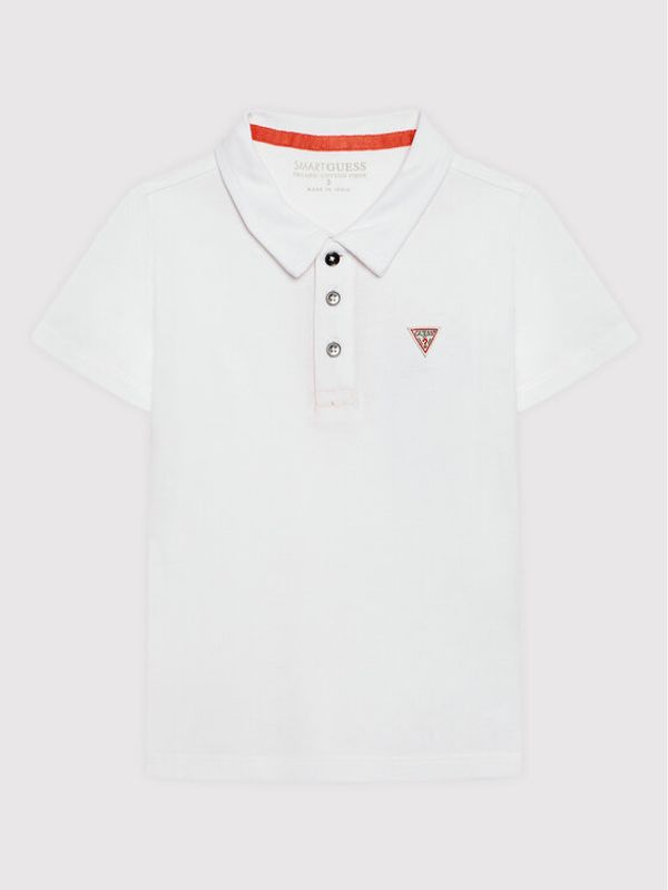 Guess Guess Тениска с яка и копчета N2GP03 KAPY0 Бял Regular Fit