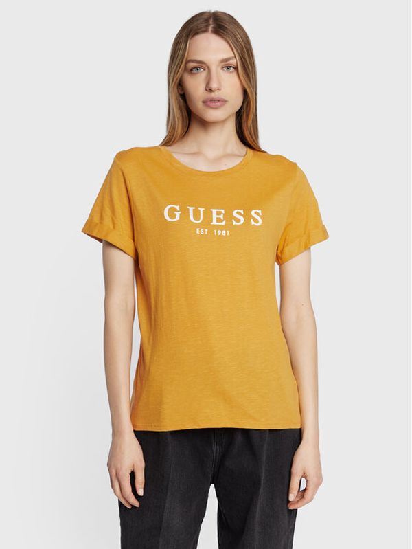Guess Guess Тишърт 1981 W2BI68 K8G01 Жълт Regular Fit