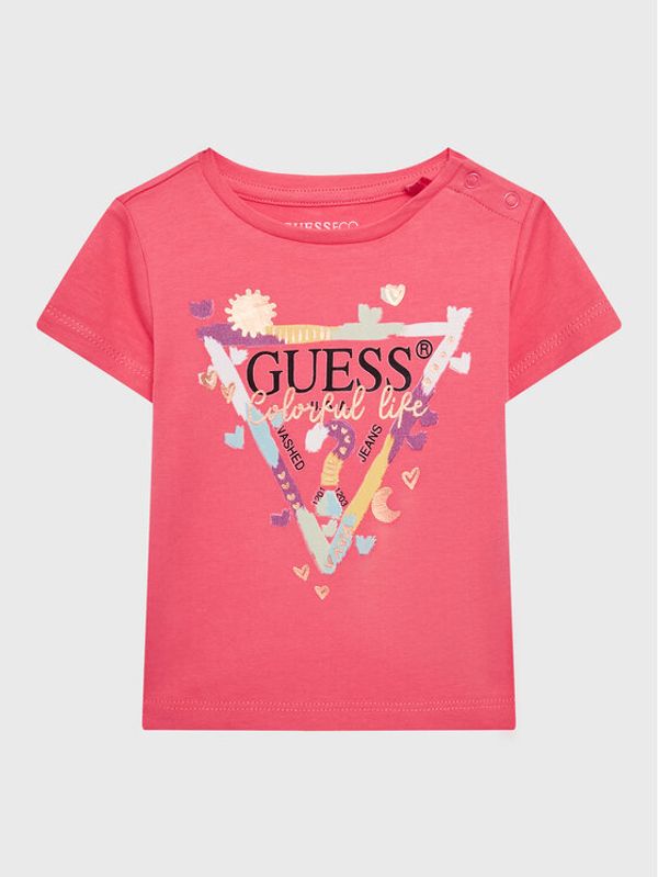 Guess Guess Тишърт A3GI00 K6YW3 Розов Regular Fit