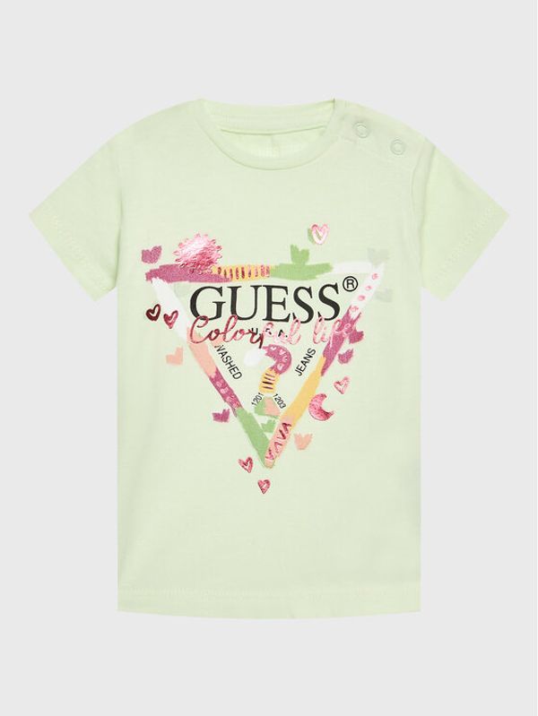 Guess Guess Тишърт A3GI00 K6YW3 Зелен Regular Fit