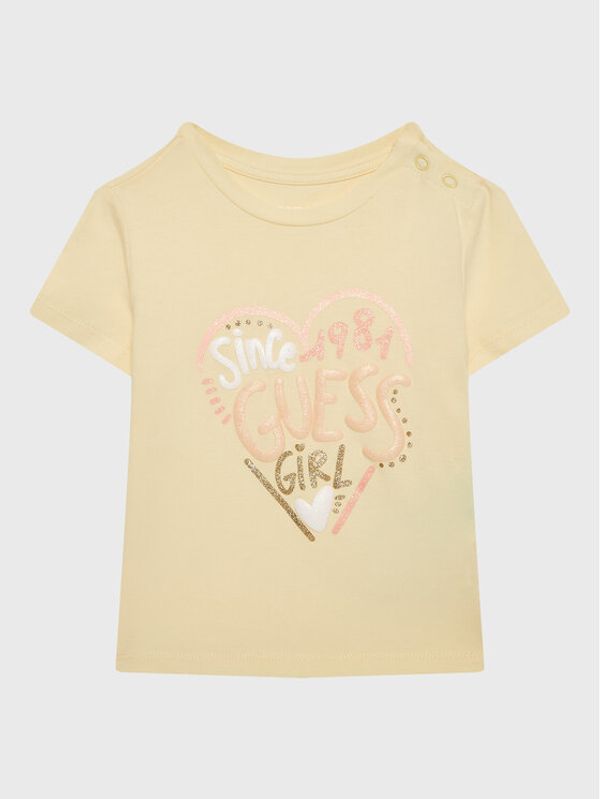 Guess Guess Тишърт A3GI01 K6YW1 Жълт Regular Fit