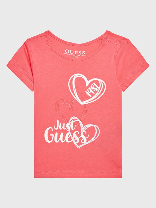 Guess Guess Тишърт A3RI01 K6YW1 Розов Regular Fit