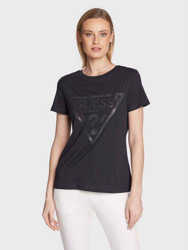 Guess Guess Тишърт Adele V2YI07 K8HM0 Черен Regular Fit