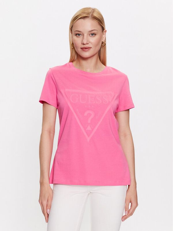 Guess Guess Тишърт Adele V2YI07 K8HM0 Розов Regular Fit