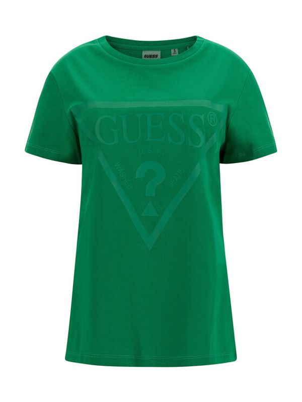 Guess Guess Тишърт Adele V2YI07 K8HM0 Зелен Regular Fit