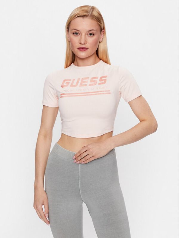 Guess Guess Тишърт Aggie V3YP00 MC04N Розов Regular Fit