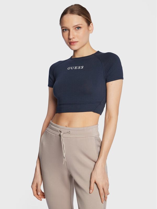 Guess Guess Тишърт Aline V3RP16 KABR0 Тъмносин Slim Fit