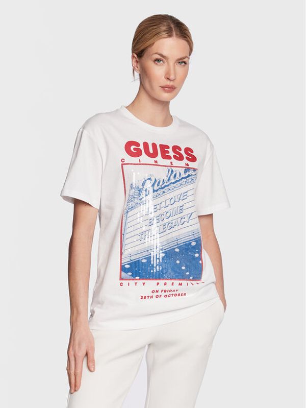 Guess Guess Тишърт Amanda W3RI34 I3Z14 Бял Boxy Fit