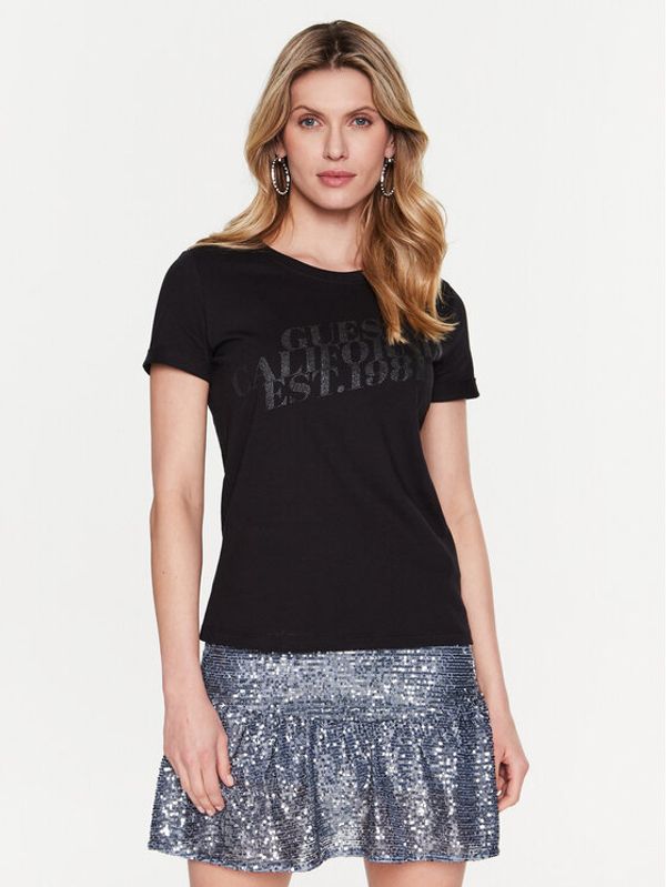 Guess Guess Тишърт Aurelia W3RI26 JA914 Черен Regular Fit