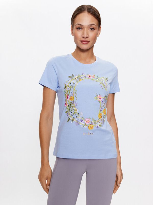 Guess Guess Тишърт Bea V3YI02 I3Z14 Син Regular Fit