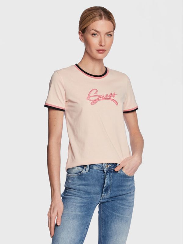 Guess Guess Тишърт Camila W3RI31 I3Z11 Розов Regular Fit