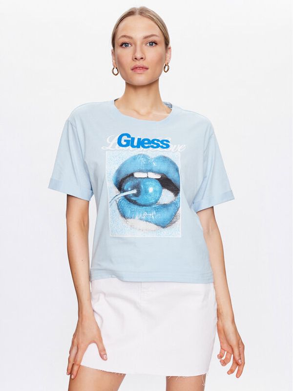 Guess Guess Тишърт Cherry W3GI22 JA914 Син Boy Fit
