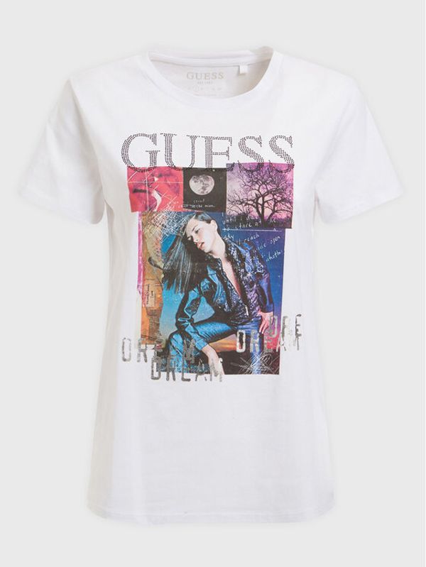 Guess Guess Тишърт Collage Dream W2BI52 K9RM4 Бял Regular Fit