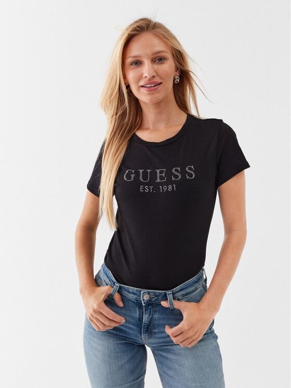 Guess Guess Тишърт Crysta W3GI76 K8G01 Черен Regular Fit