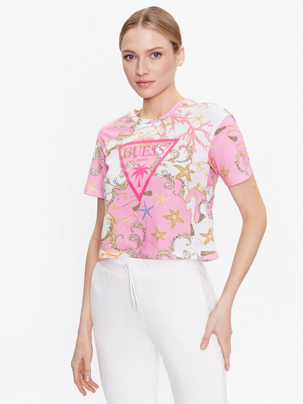 Guess Guess Тишърт E3GI01 JA914 Син Boxy Fit