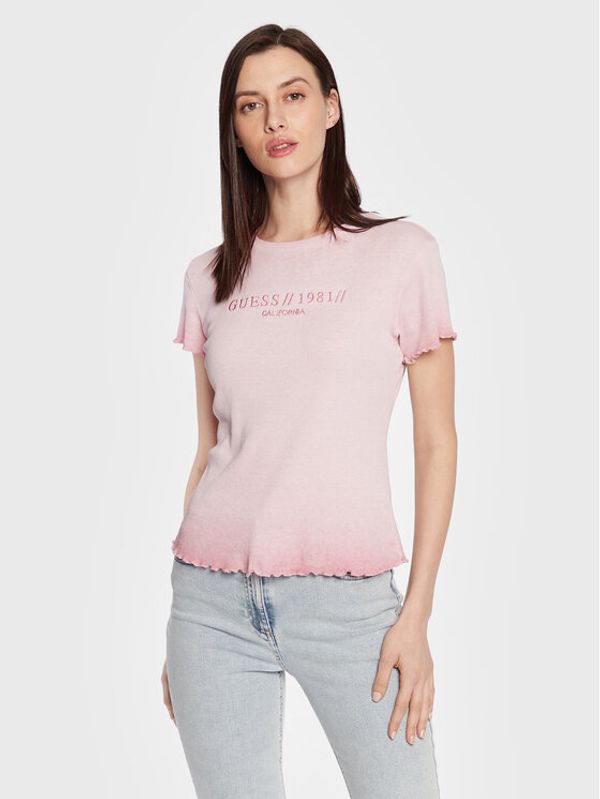 Guess Guess Тишърт Edurne W2GI10 K1814 Розов Regular Fit