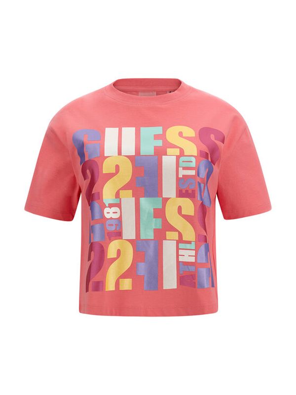 Guess Guess Тишърт Edwina V3GI08 I3Z14 Розов Regular Fit