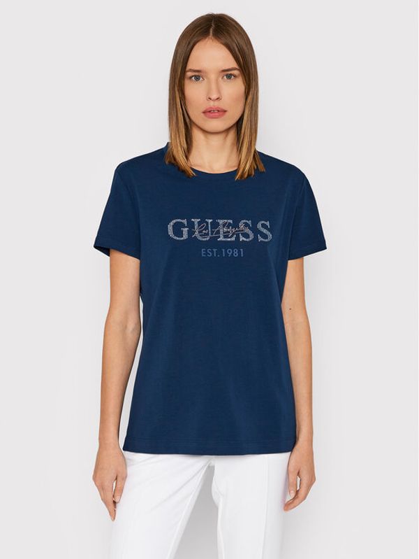 Guess Guess Тишърт Enara W1BI02 J1311 Тъмносин Regular Fit