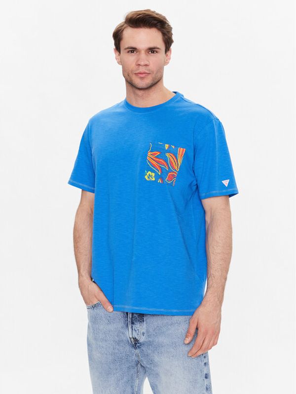 Guess Guess Тишърт F3GI04 K6XN4 Син Regular Fit
