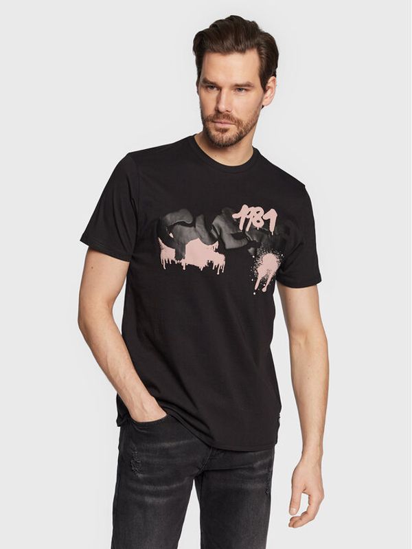 Guess Guess Тишърт Graffiti Logo M3GI59 K9RM1 Черен Slim Fit