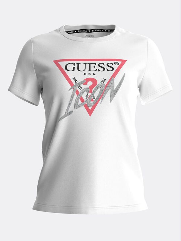 Guess Guess Тишърт Icon W3GI46 I3Z14 Бял Regular Fit