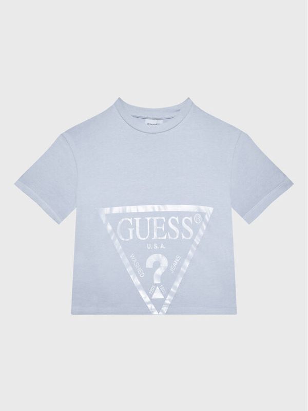 Guess Guess Тишърт J2BI41 K8HM0 Син Cropped Fit