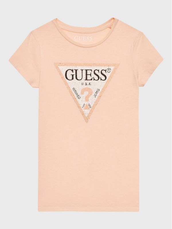 Guess Guess Тишърт J2YI51 K6YW1 Розов Regular Fit