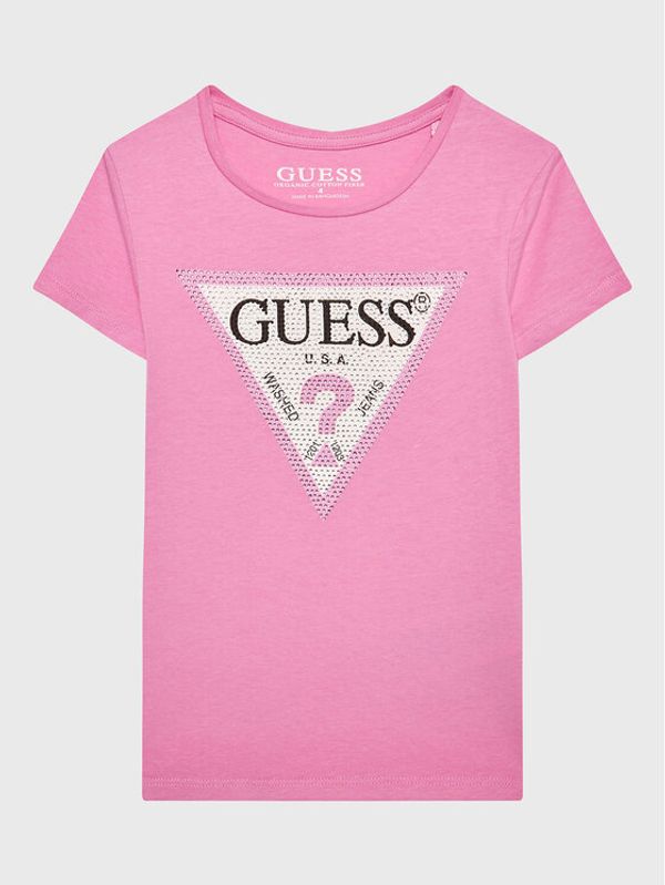 Guess Guess Тишърт J2YI51 K6YW1 Розов Regular Fit