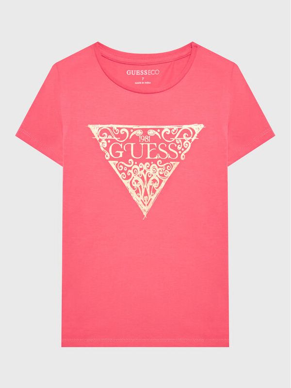 Guess Guess Тишърт J3GI01 K6YW3 Розов Regular Fit