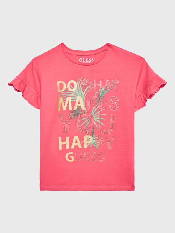 Guess Guess Тишърт J3GI03 K6YW1 Розов Regular Fit