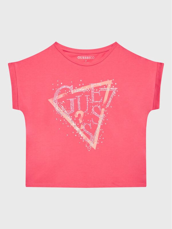 Guess Guess Тишърт J3GI06 K6YW3 Розов Regular Fit