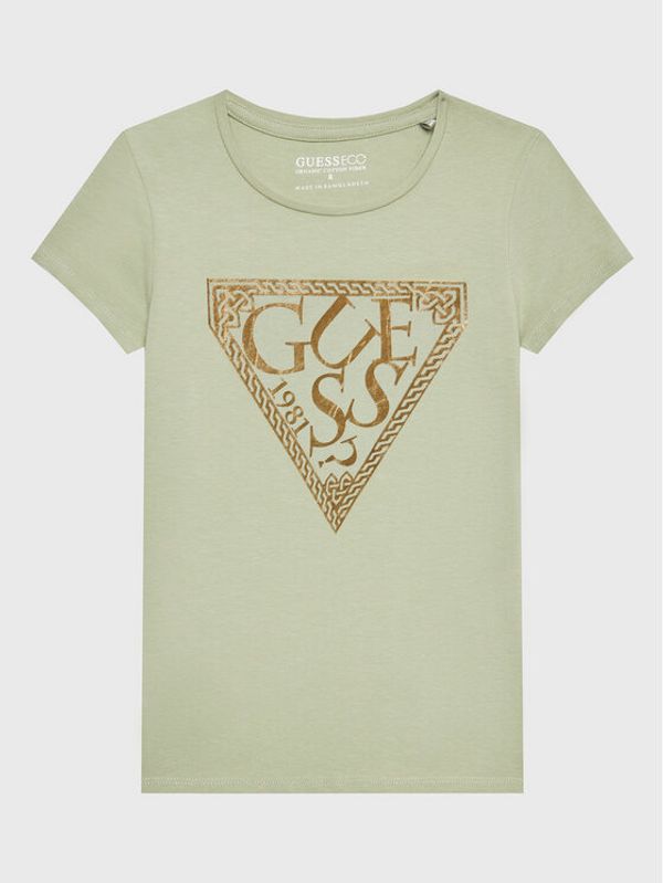 Guess Guess Тишърт J3GI09 K6YW1 Зелен Regular Fit