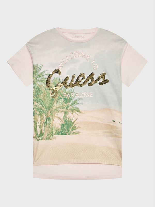 Guess Guess Тишърт J3GI16 K6XN3 Бежов Oversize