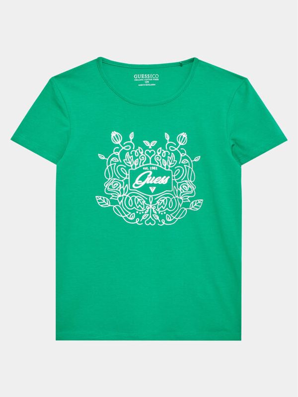 Guess Guess Тишърт J3GI20 K6YW1 Зелен Regular Fit