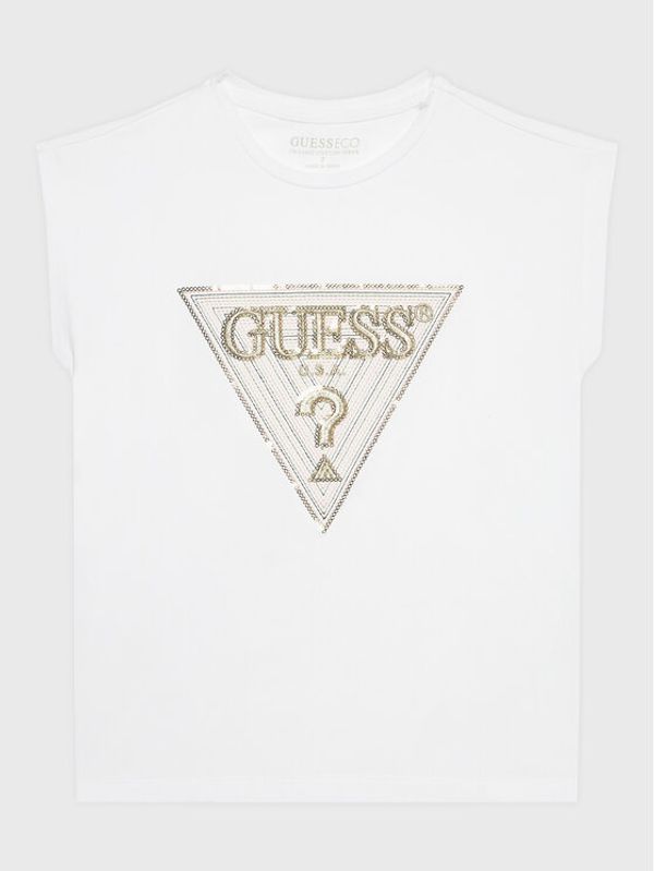 Guess Guess Тишърт J3GI33 K6YW1 Бял Boxy Fit