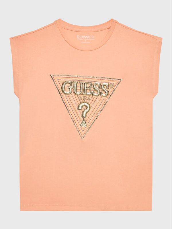 Guess Guess Тишърт J3GI33 K6YW1 Оранжев Boxy Fit