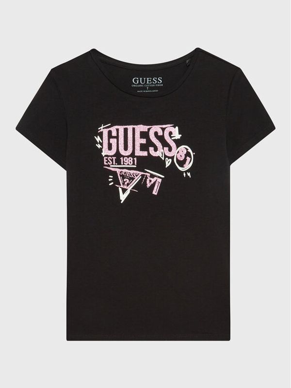 Guess Guess Тишърт J3RI06 K6YW1 Черен Regular Fit