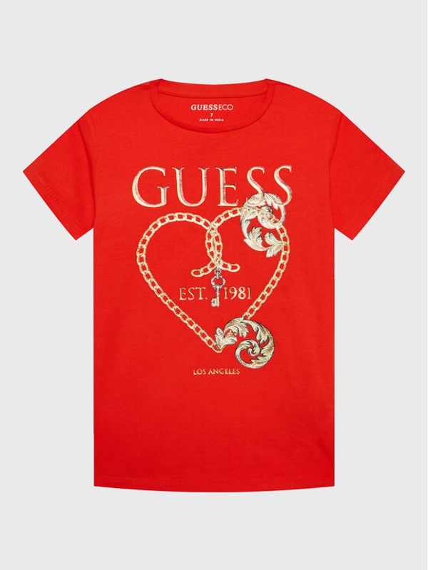Guess Guess Тишърт J3RI18 K6YW3 Червен Regular Fit