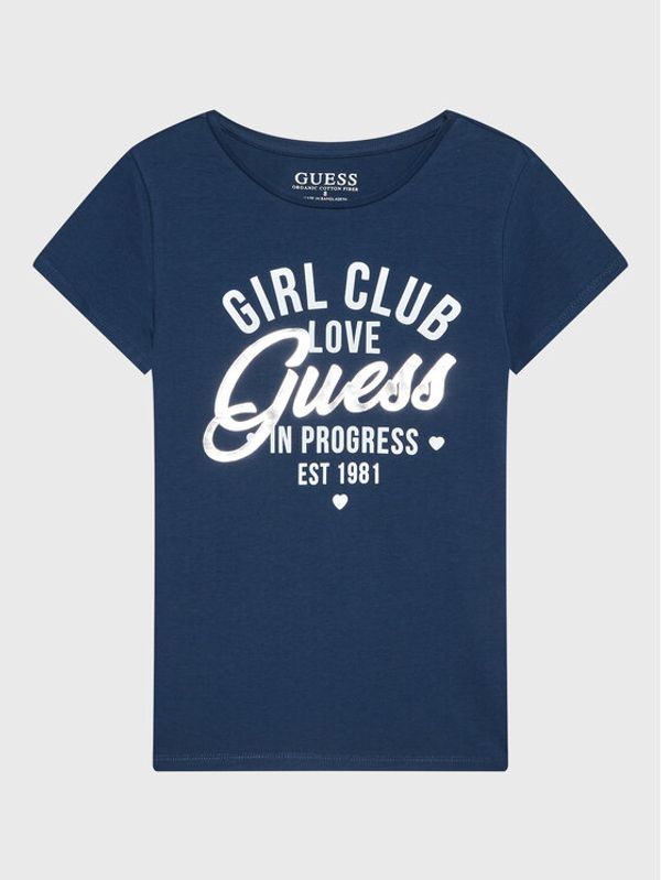 Guess Guess Тишърт J3RI26 K6YW1 Тъмносин Regular Fit