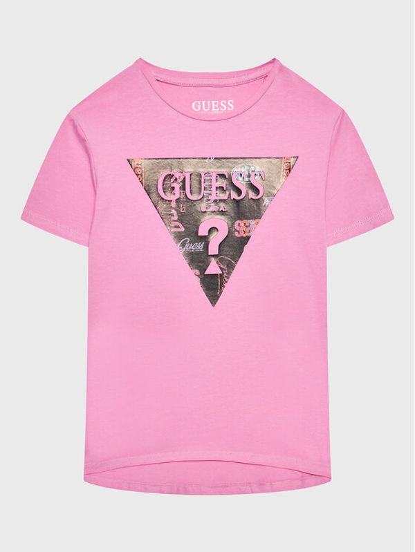 Guess Guess Тишърт J3RI32 K6YW1 Розов Regular Fit