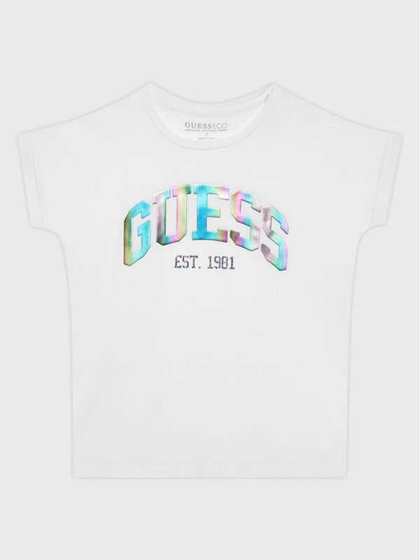 Guess Guess Тишърт J3RI33 K6YW1 Бял Regular Fit
